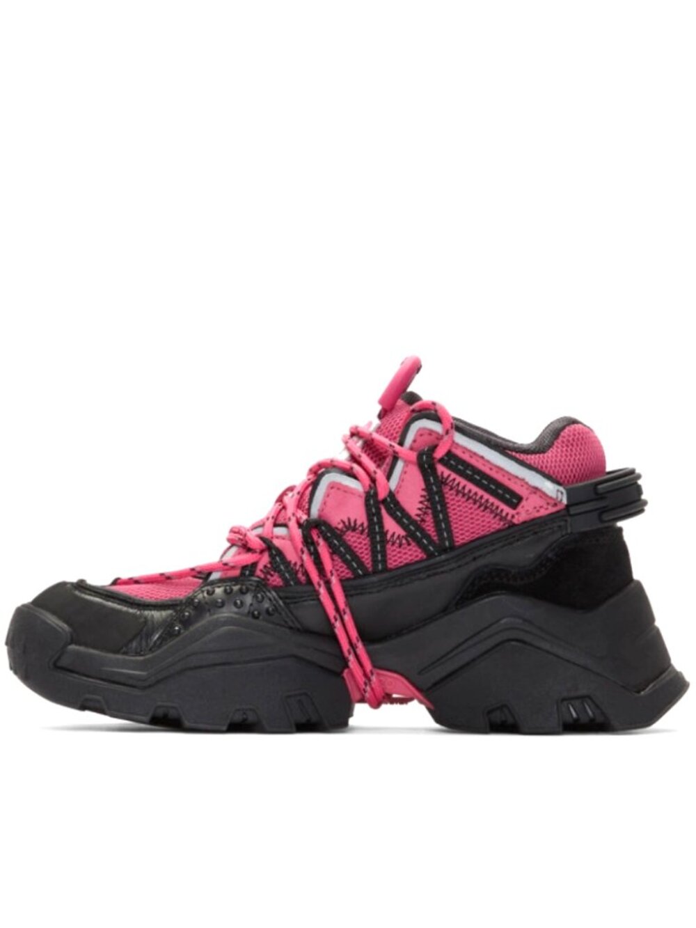 Kenzo Pink and Black Inka Sneakers In Rose Begonia